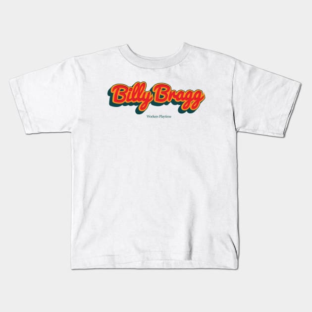 Billy Bragg Kids T-Shirt by PowelCastStudio